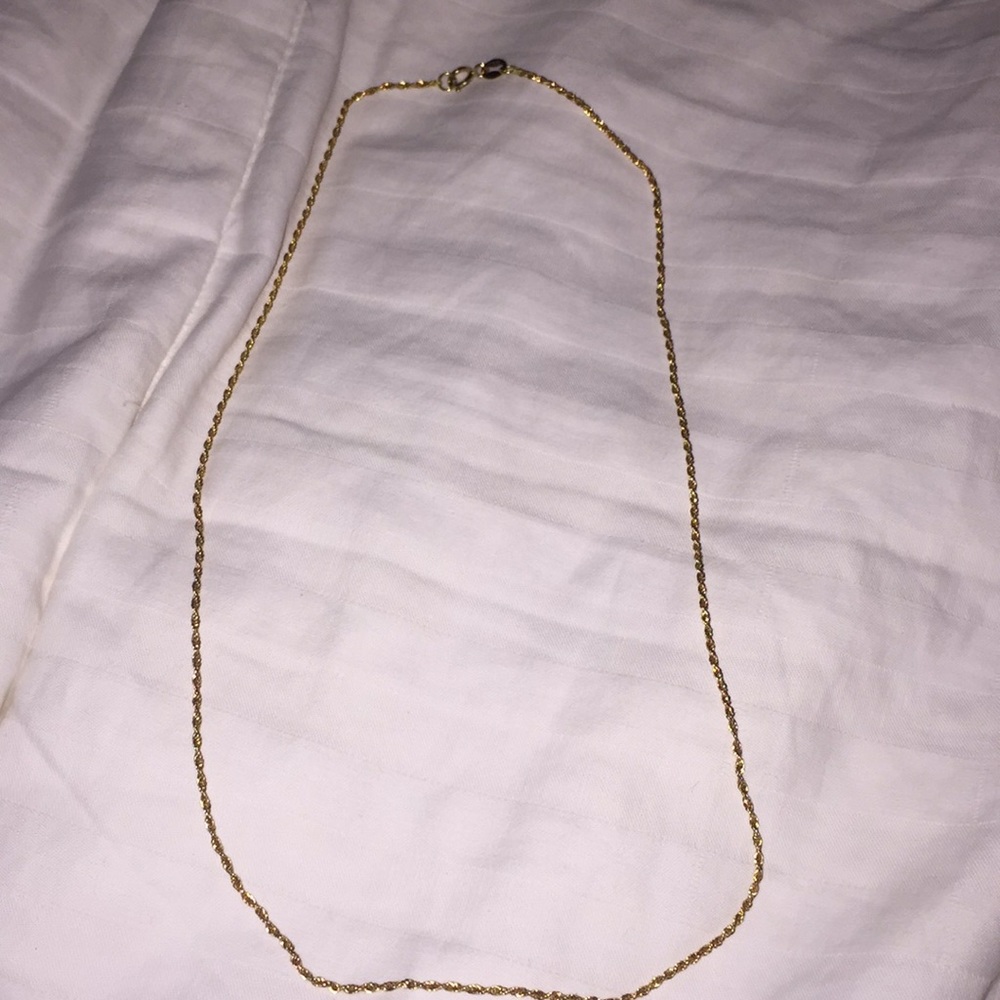 18k solid gold rope chain.
